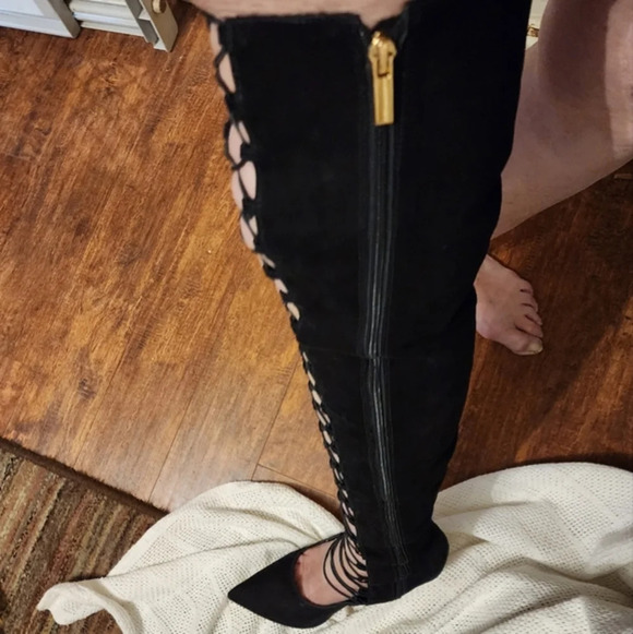 Robert Durville Thigh High Laced Boots 10‎ - Picture 15 of 16
